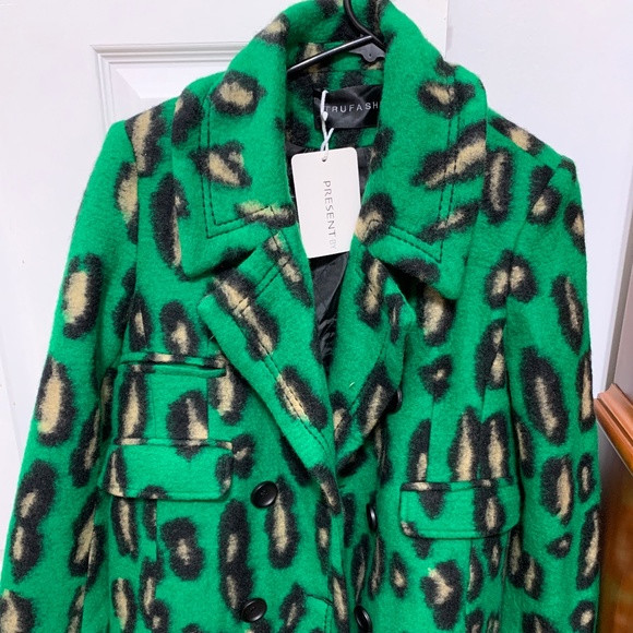 Leopard pattern wool jacket | Poshmark