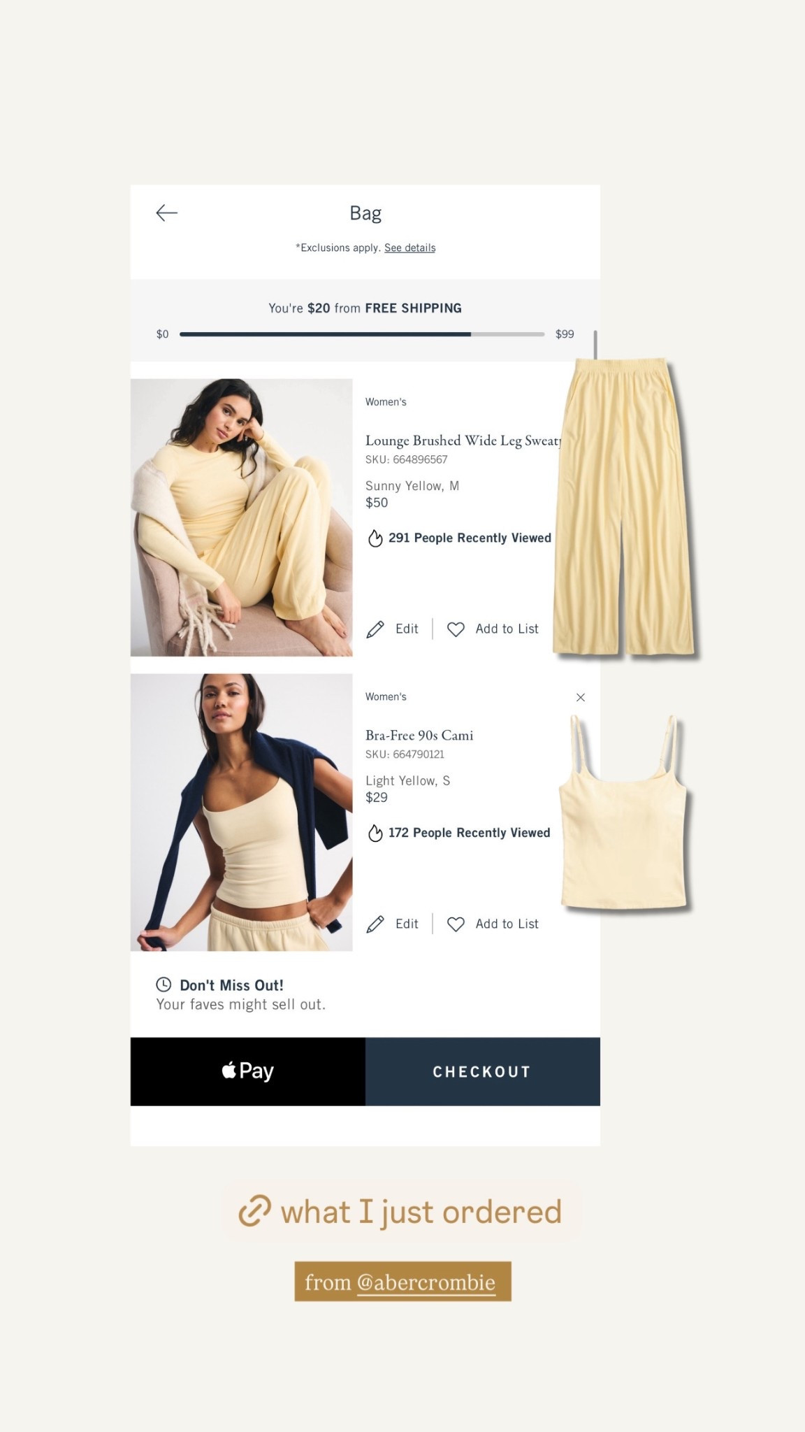 My Abercrombie order 💛