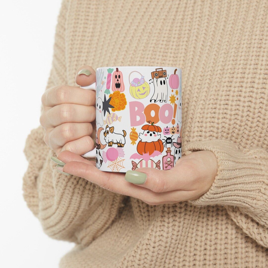 Cute Halloween Mug - Pink Halloween Mug, Pink Halloween, Cowgirl Halloween, Fall Mug, Spooky Seas... | Etsy (US)