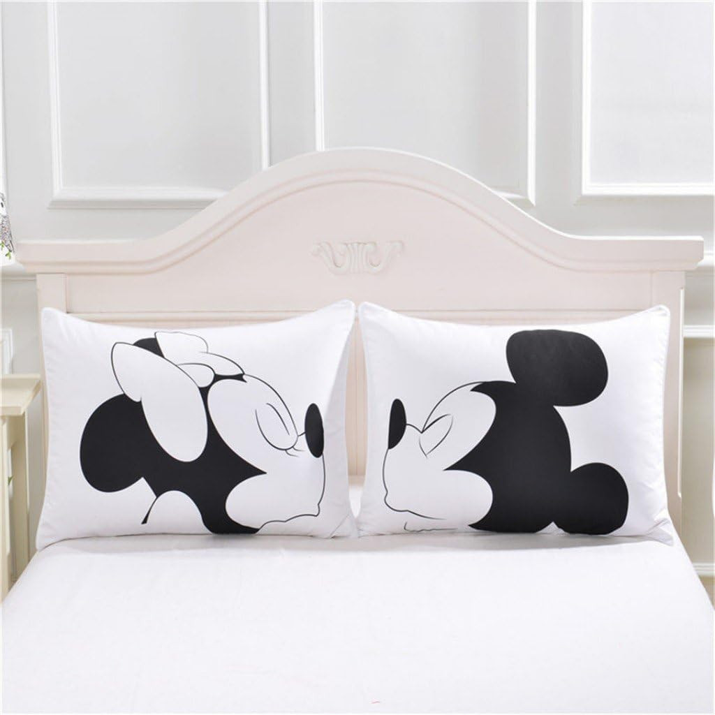 Haru Homie Microfiber Couples Mickey Mouse Mr&Mrs Pillowcases Set of 2, Gifts for Girlfriend, Boy... | Amazon (US)