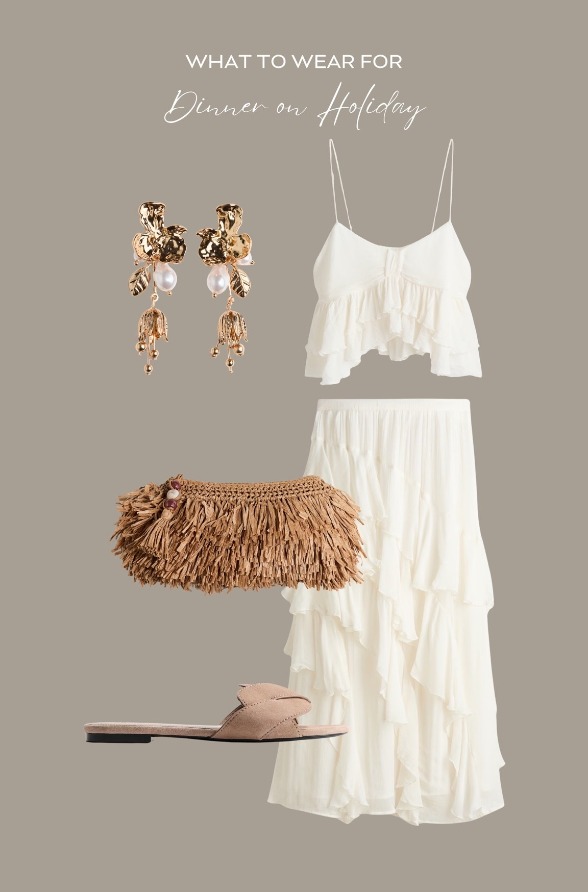 Dinner on holiday 🍝 

Summer outfits, H&M new in, straw clutch, beige sandals, vacation, co-ord set

#LTKsummer