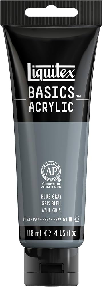 Liquitex BASICS Acrylic Paint, 118ml (4-oz) Tube, Blue Gray | Amazon (US)