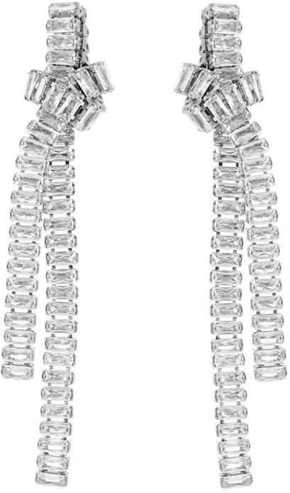 Long Earrings for Women | Wedding Earrings for Women | Cubic Zirconia Dangling Earrings for Women... | Amazon (US)
