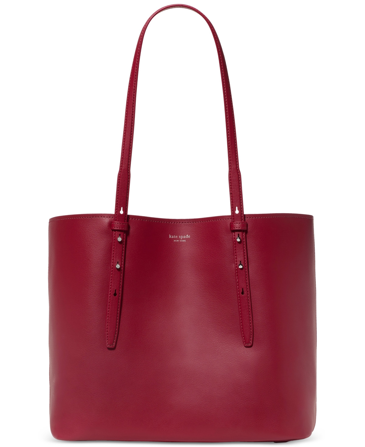 kate spade new york Do It All Large Leather Tote Bag - Red Jam | Macy's