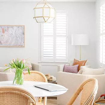 Sunwashed Riviera Rattan Dining Chair | Serena and Lily