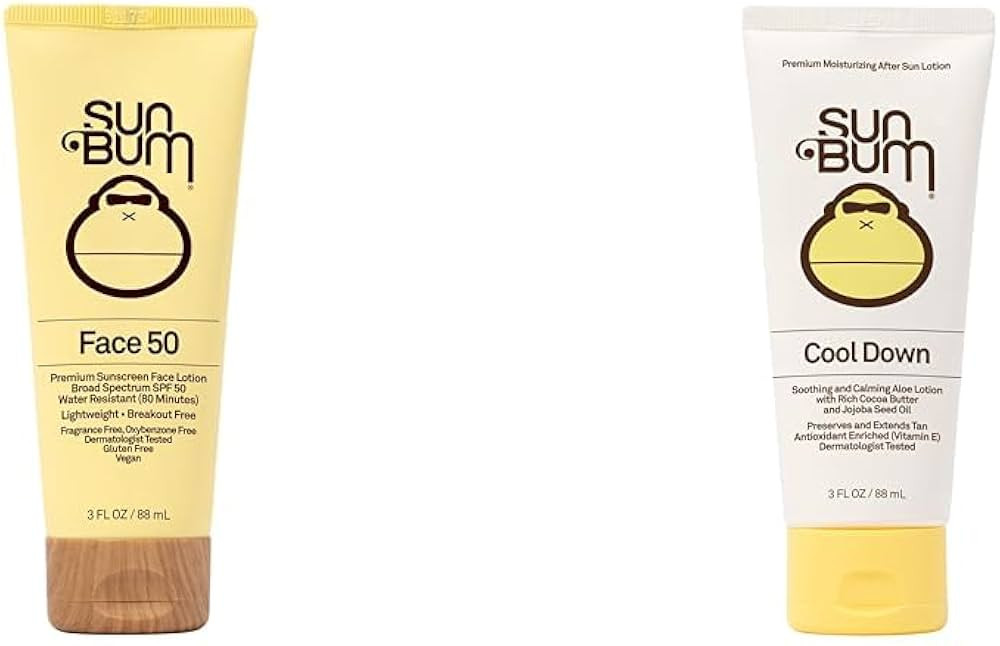 Sun Bum Original SPF 50 Sunscreen Face Lotion and Cool Down Aloe Vera After Sun Lotion - Vegan an... | Amazon (US)