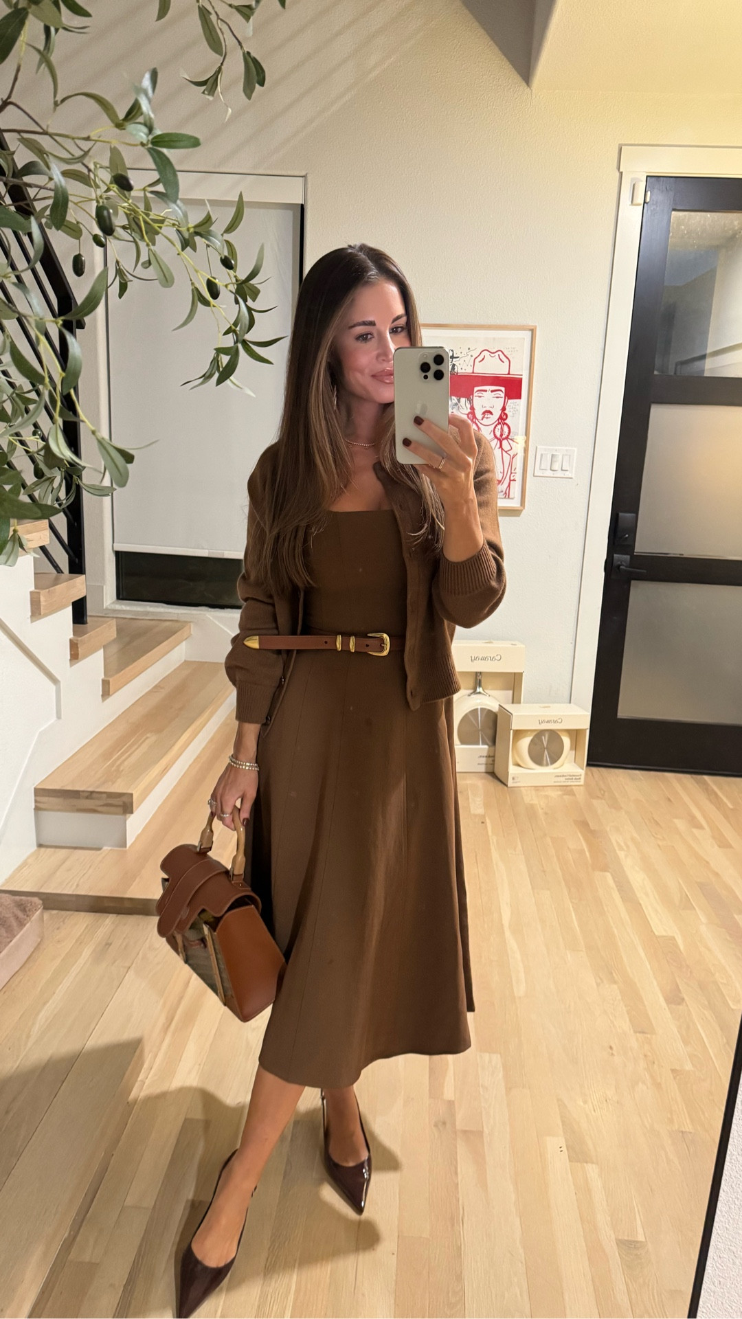 Loving this brown dress + cardi combo from aritzia !! Perfect for Thanksgiving or Friendsgiving.

Teacher outfits
Casual mom style
Mom style
Fall dress
Fall dresses


#LTKGiftGuide #LTKCyberWeek #LTKFindsUnder100