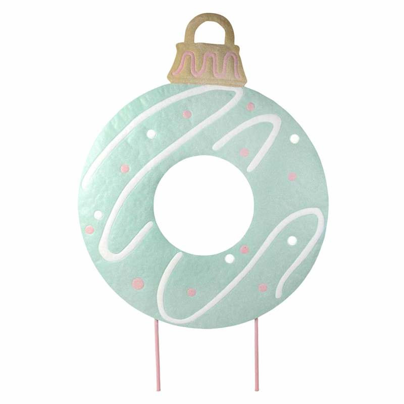 Mrs. Claus' Bakery Pastel Doughnut Yard Stake, 47.6" | At Home