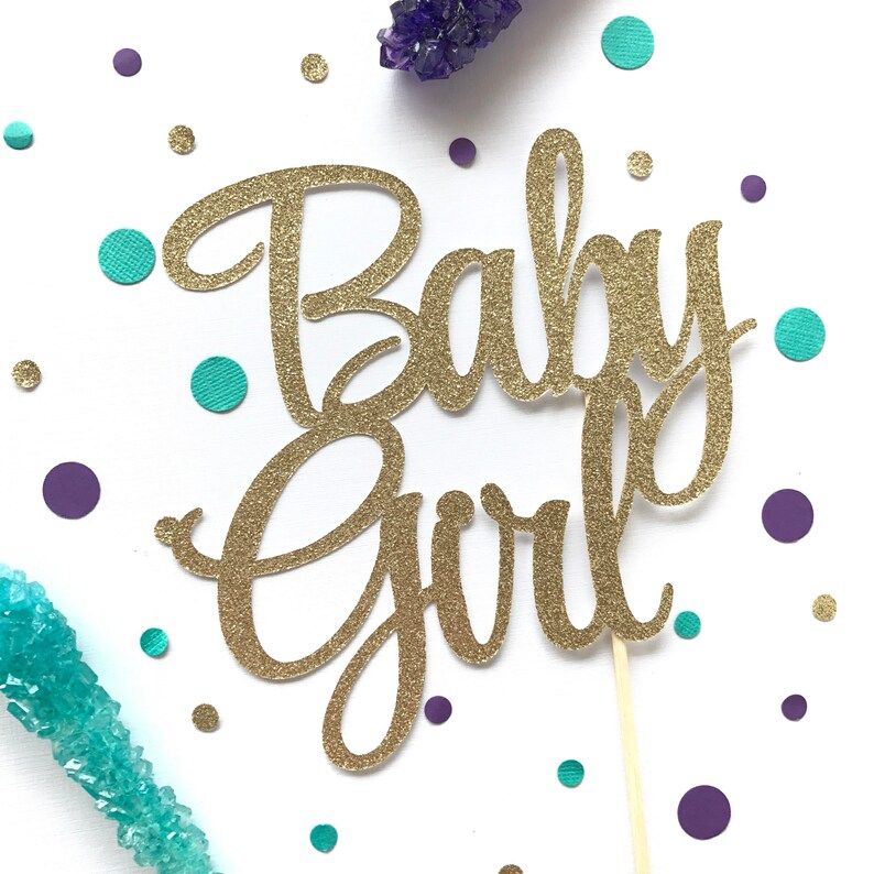 Baby Girl Glitter Cake Topper - Its a Girl - Baby Shower Decor - New Arrival -Baby Girl Party Dec... | Etsy (CAD)