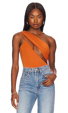 NBD Andrea Bodysuit in Burnt Orange from Revolve.com | Revolve Clothing (Global)