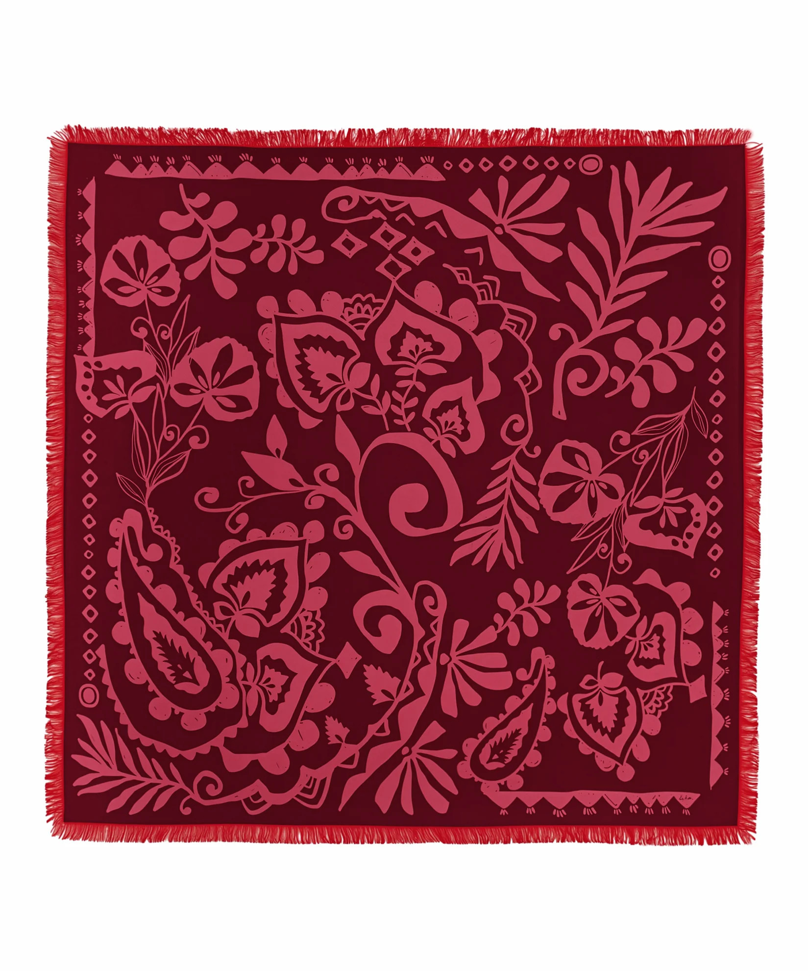 Park Paisley Oversized Silk Square Scarf | Echo New York