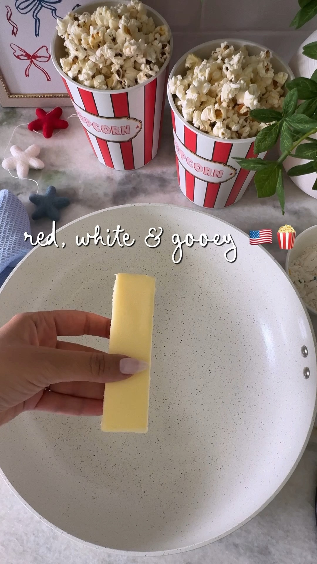 okay this is messy… sticky… and not cute to eat 😂 but TRUST ME it’s so good.

I remade the viral marshmallow popcorn and gave it a red, white & blue twist just in time for Memorial Day weekend, Fourth of July, summer movie nights, or pool parties 🍿

just make sure to eat or serve it pretty soon after making it because it’s way better while it’s still soft + gooey 🤍

save this for your next summer get together and send it to the friend who always brings the snacks 😂

#memorialdayweekend #fourthofjulyfood #summerrecipes #patrioticparty #summerhosting #easyrecipes #popcornrecipe #dessertideas #poolpartyideas #summerdessert

#LTKHome #LTKSeasonal #LTKfoodie