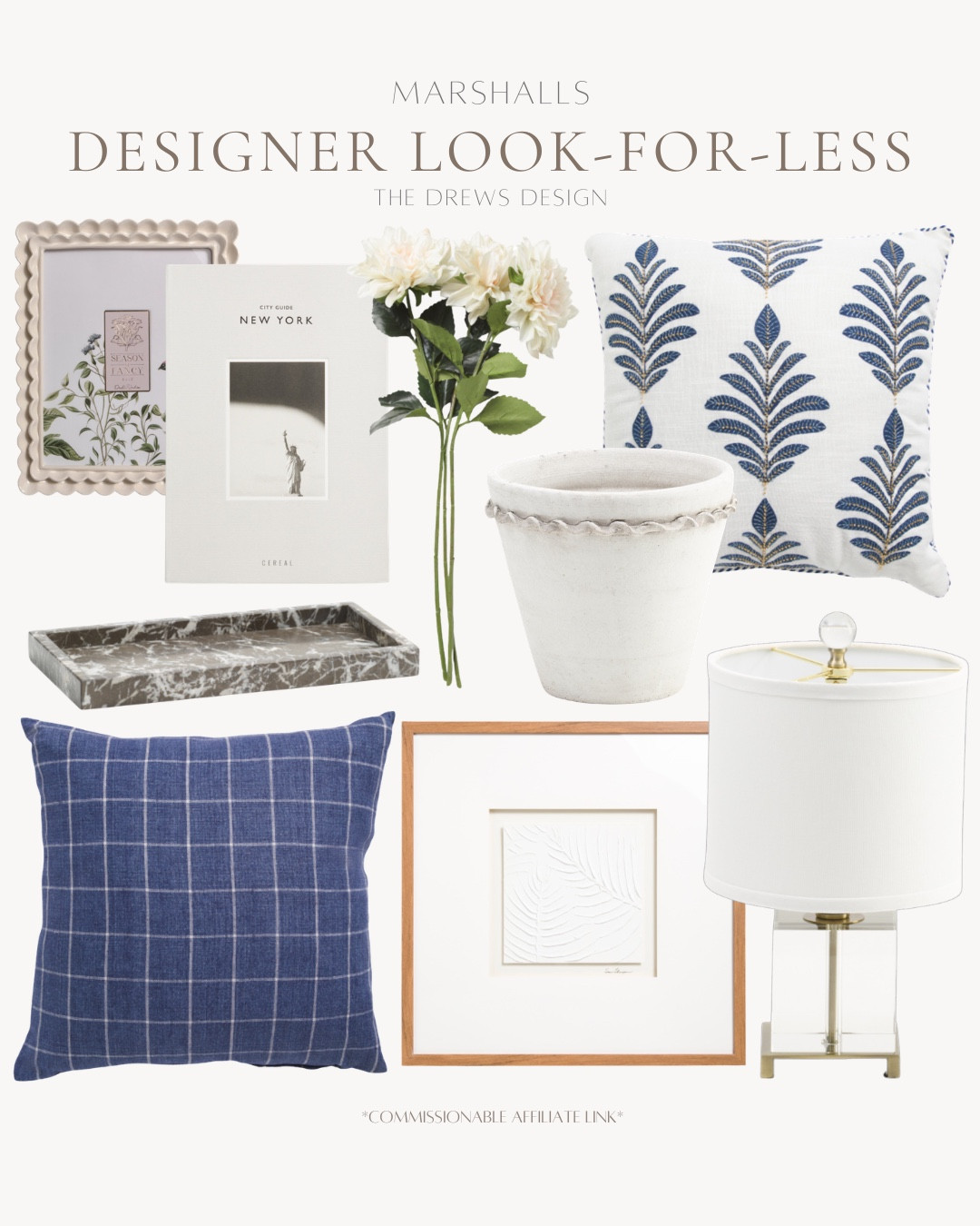 Neutral looks for less includes throw pillows, lamp, frame, coffee table book, tray, planter, and stems.

Home decor, coastal decor, home looks for less

#LTKHome #LTKvlog #LTKSaleAlert