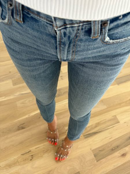 Medium wash jeans size 23s on sale! Fit super well for skinny pair. Clear heels on sale 

#LTKunder100 #LTKunder50 #LTKsalealert