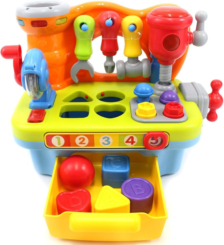 PowerTRC Little Engineer Multifunctional Musical Learning Tool Workbench For Kids | Amazon (US)