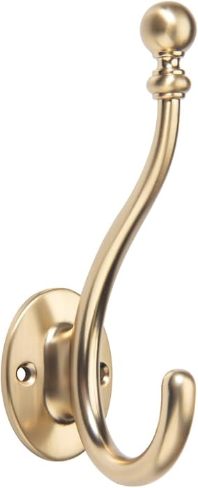 TUNNY Towel Hooks Bathroom - 5 Pack Champagne Bronze Coat Hook Robe Hooks Decorative Wall Hooks f... | Amazon (US)