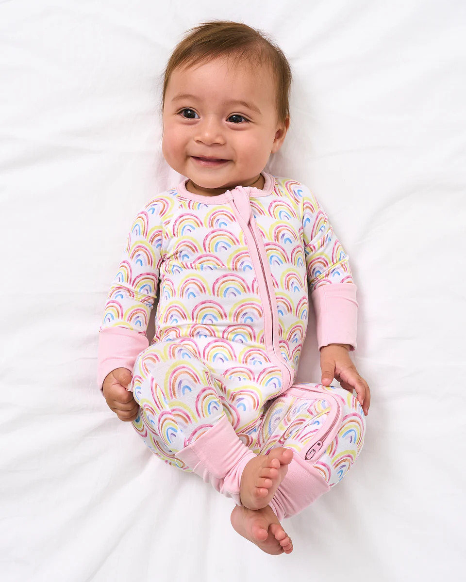 Pastel Rainbows Zippy | Little Sleepies
