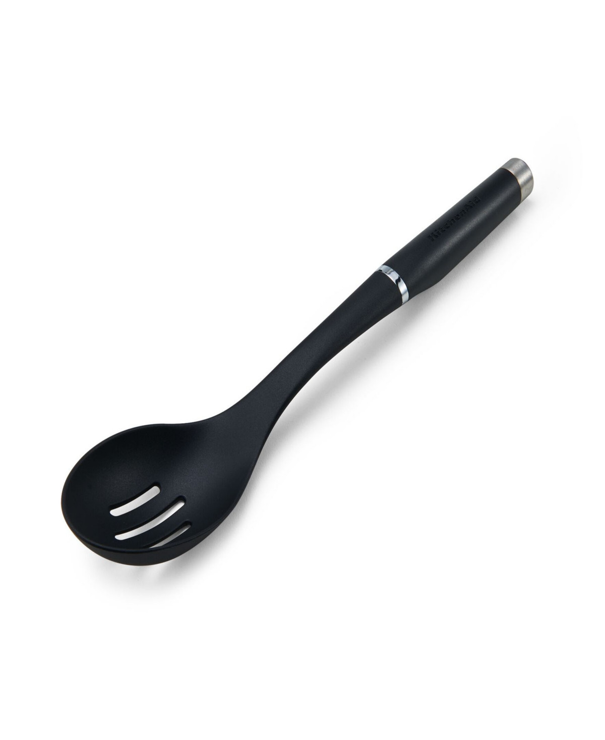 KitchenAid Gourmet Nylon Slotted Spoon, One Size - Onyx Black | Macy's