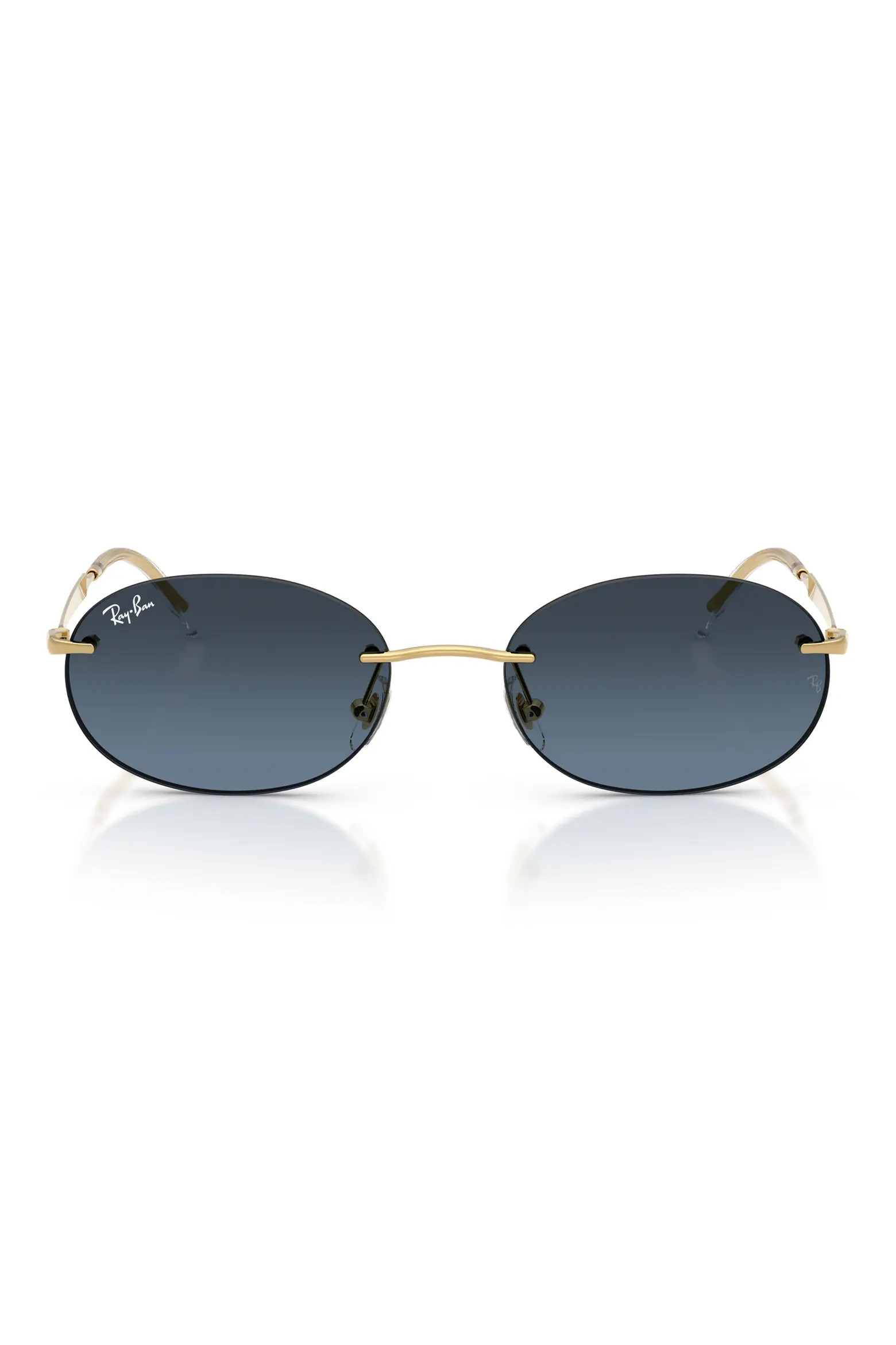54mm Gradient Rimless Oval Sunglasses | Nordstrom | Nordstrom