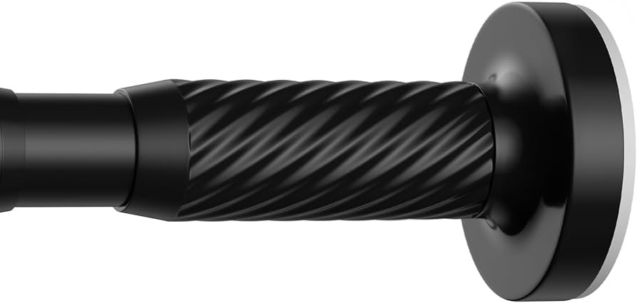 Tension Curtain Rod 32-90Inch Black Tension Rod Outdoor Curtain Rods     no Drilling Tension Rods... | Amazon (US)
