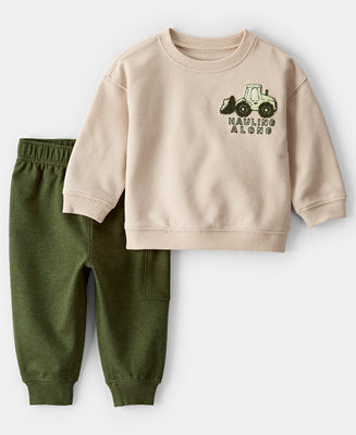 Carter's Baby Boys 2-Piece Construction Long-Sleeve Sweatshirt and Pants Set - Macy's | Macy's