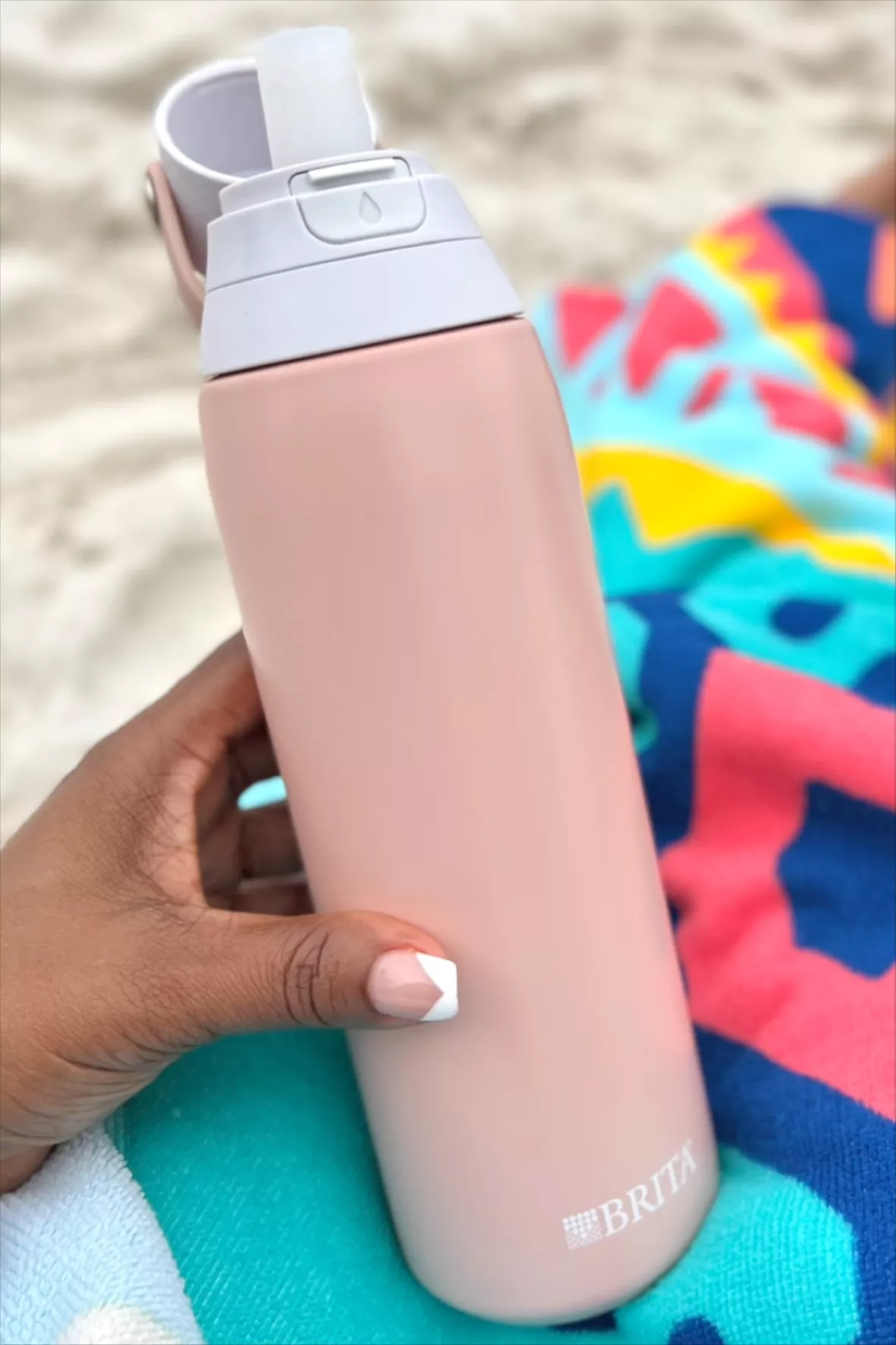 Brita Premium Water Bottle with Filter - Blush Pink 26 oz