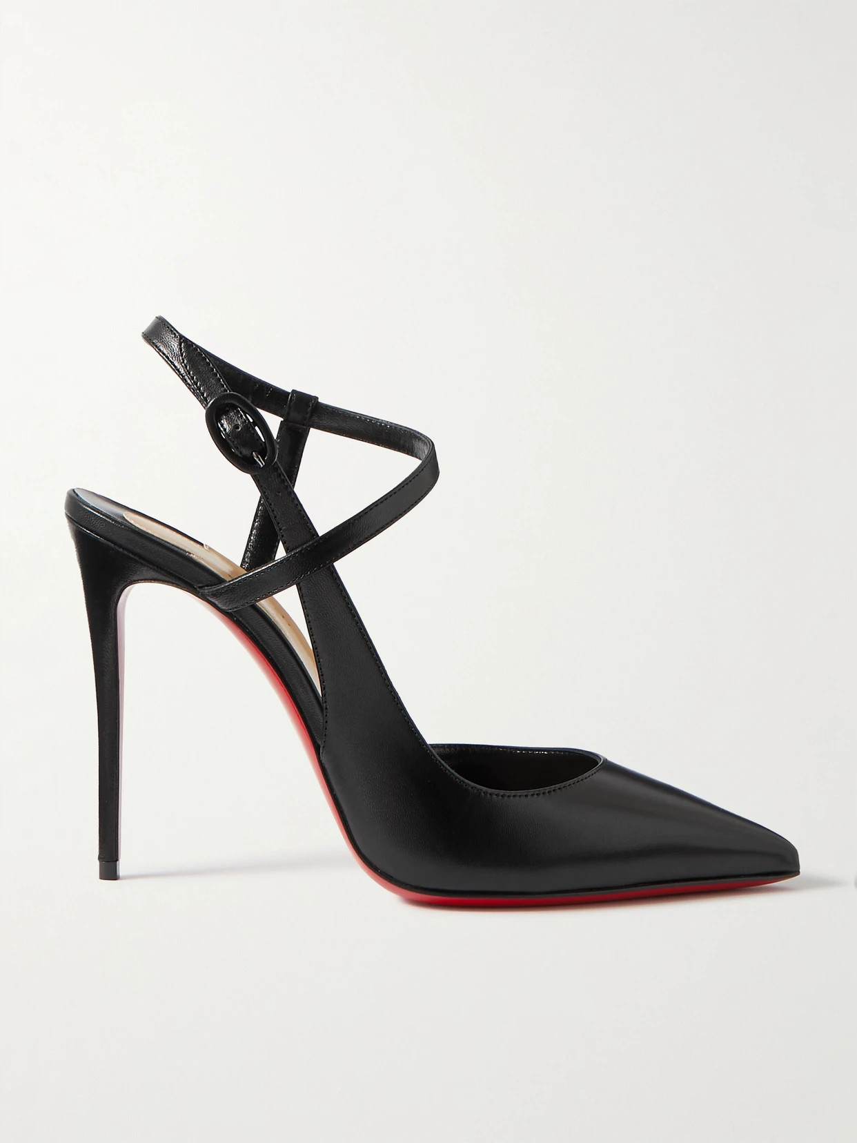 Christian Louboutin - Jenlove 100 Leather Slingback Pumps - Black | NET-A-PORTER (US)