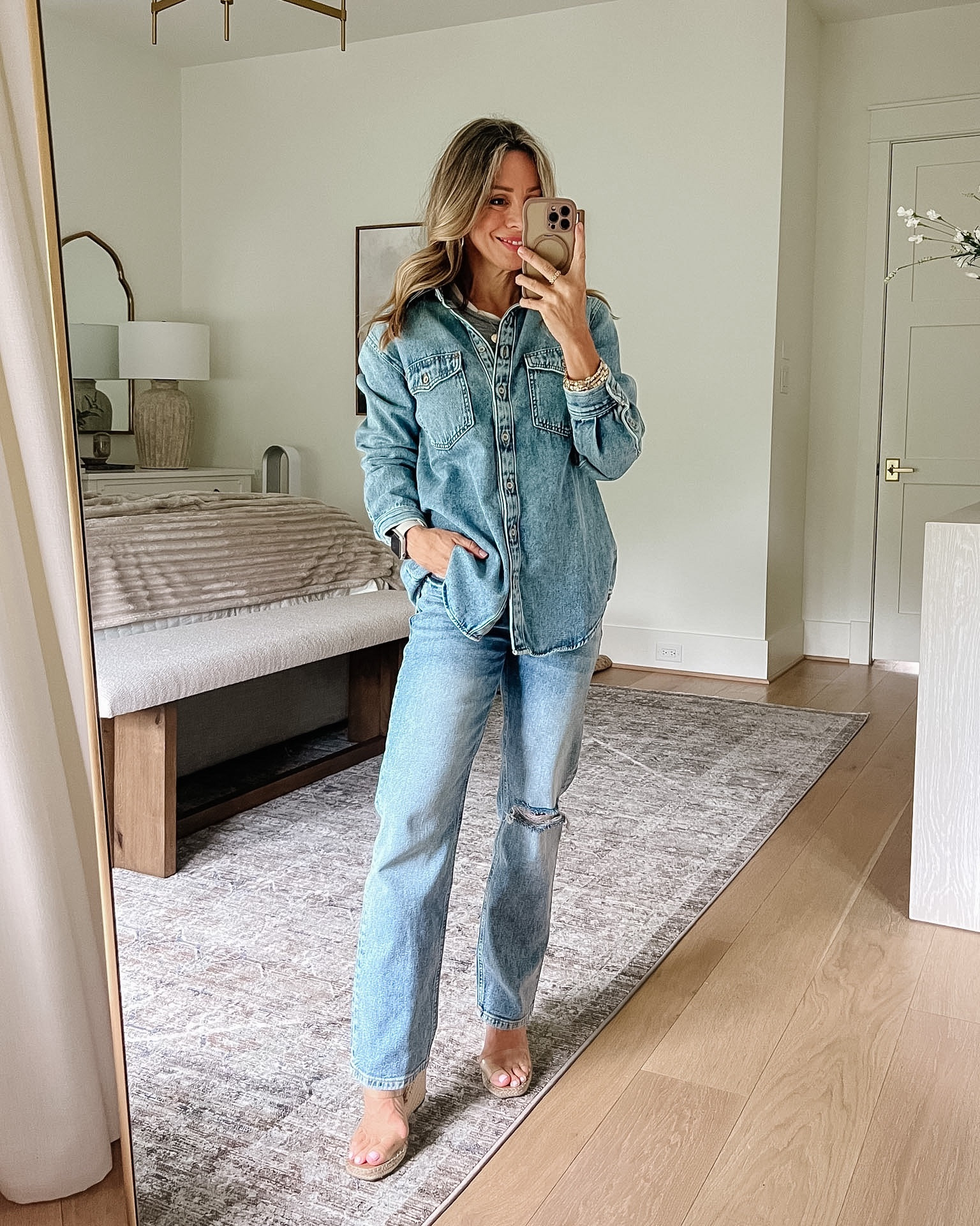 Loft Denim Top & Rails Jeans 

Top Fit: I’m wearing an XS
Jeans Fit: I’m wearing a 25

#LTKOver40 #LTKPetite #LTKSeasonal