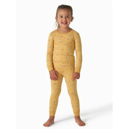 Modern Moments By Gerber Toddler Girl Tight Fitting Pajamas Set, 2-Piece, Sizes 12M-5T | Walmart (US)