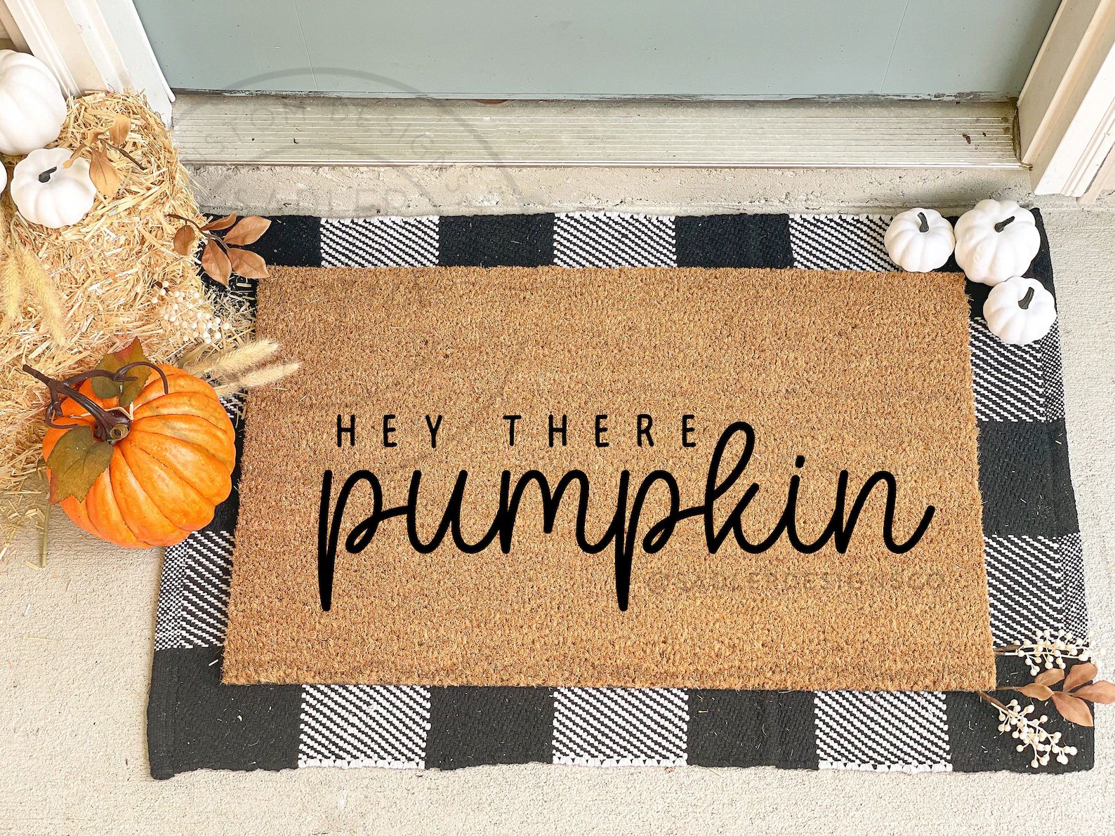 Hey There Pumpkin Doormat  Fall Doormat  Fall Decor  | Etsy | Etsy (US)