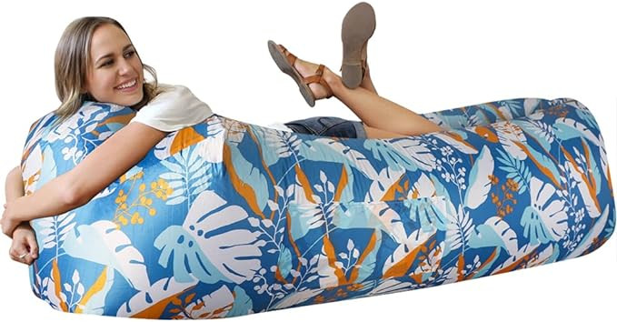 WEKAPO Inflatable Couch Air Lounger Chair - Camping & Beach Accessories, Portable Blow up Sofa fo... | Amazon (US)
