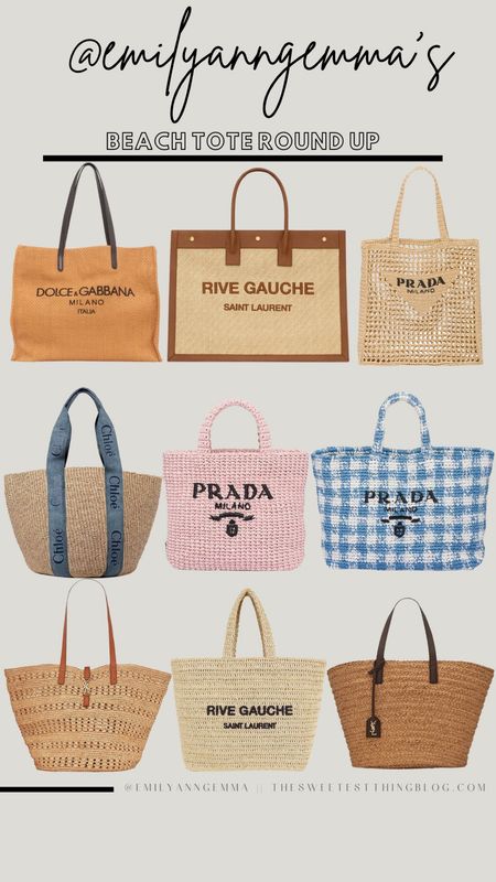 Beach tote. Designer bag. Prada. Dolce and Gabbana. YSL. Yves Saint Laurent. Vacation bag  

#LTKtravel #LTKitbag #LTKswim