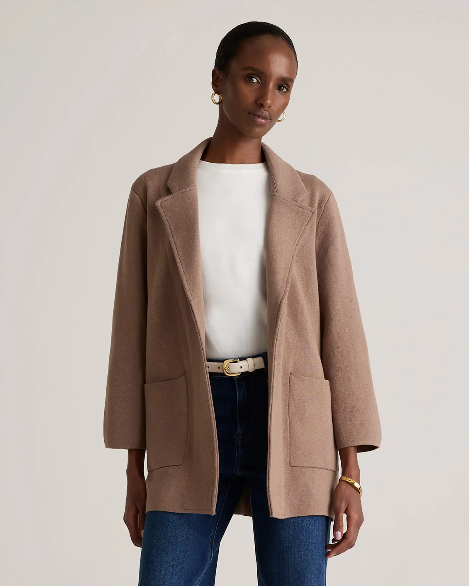 100% Organic Cotton Knit Blazer | Quince