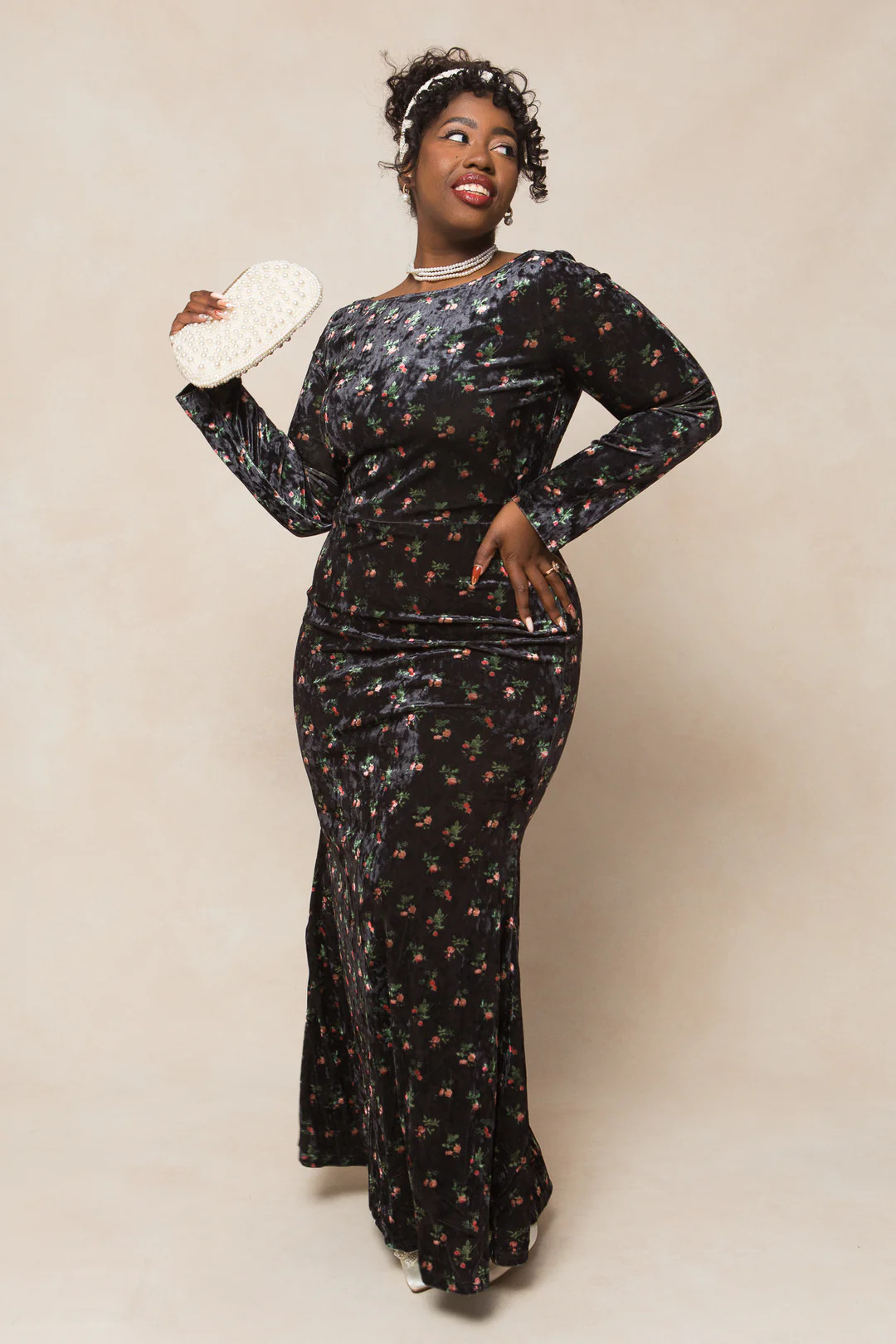 Ari Dress in Velvet Floral - FINAL SALE | Ivy City Co