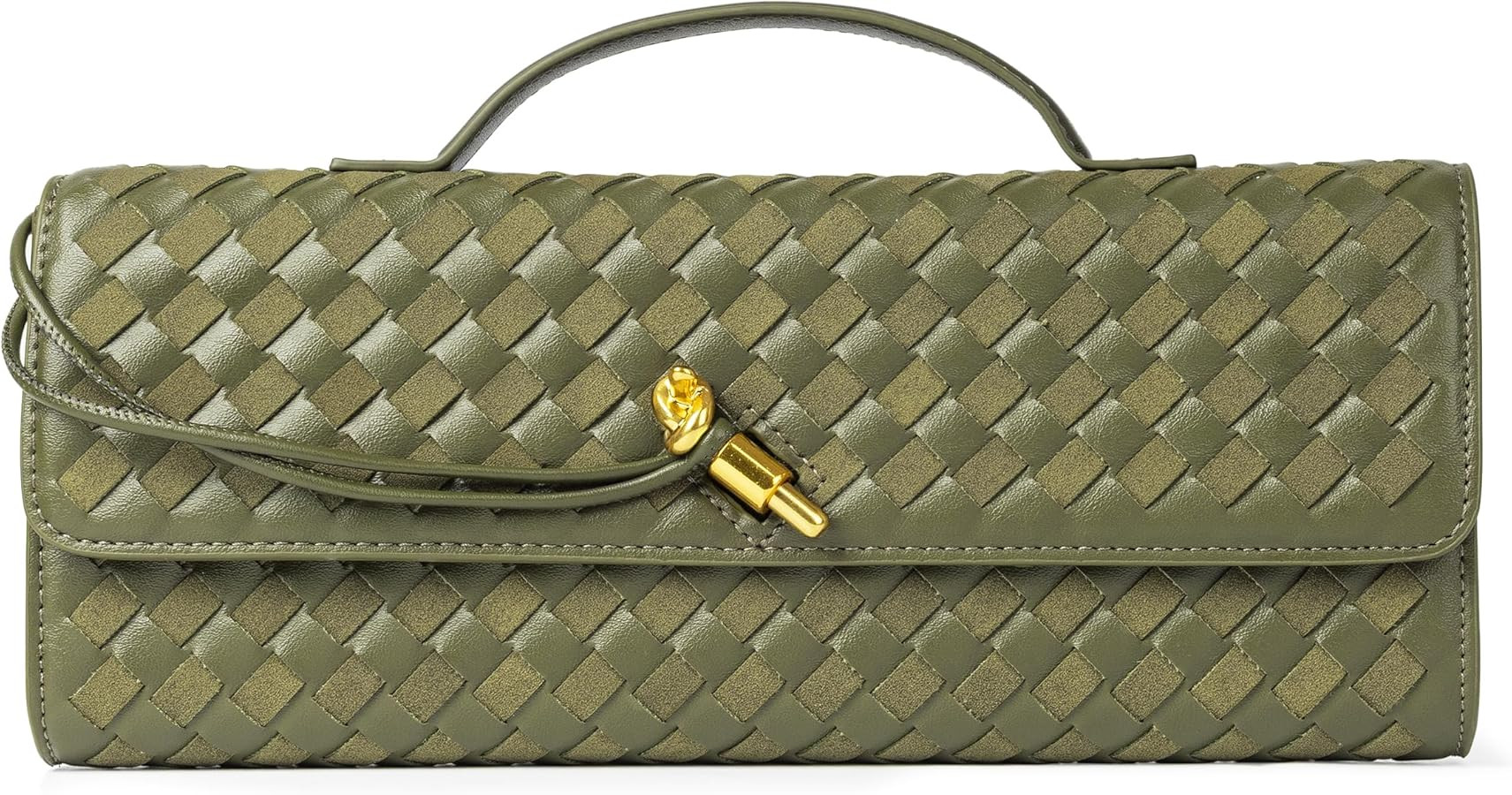 Joryin Woven Purse for Women Evening Clutch Woven Leather & Suede Handbags Crossbody Bag Suede Pu... | Amazon (US)