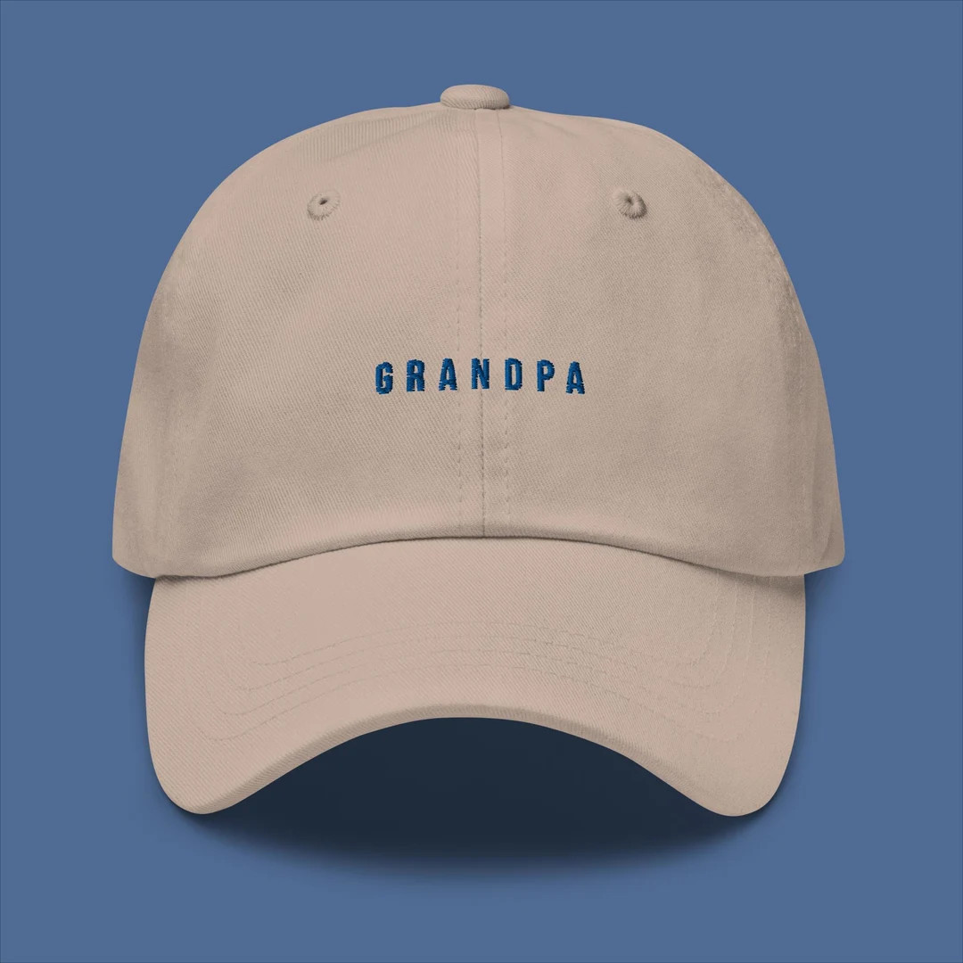 Embroidered Grandpa Cap. Minimalistic Scandinavian Style. Adjustable Hat. Several Colors. Gift fo... | Etsy (US)
