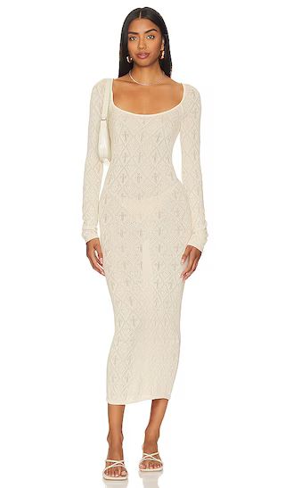 Ramya Pointelle Maxi Dress in Cream | Revolve Clothing (Global)