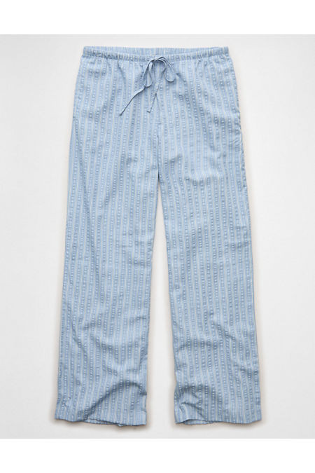 AE Seersucker Wide Leg Easy Pant Women's Blue XXS | American Eagle Outfitters (US & CA)