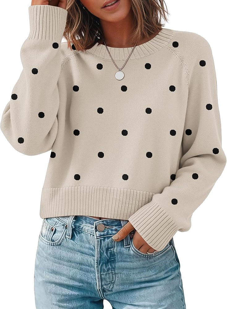Zeagoo Sweaters for Women Cropped Crewneck Basic 2026 Trendy Fall Tops | Amazon (US)