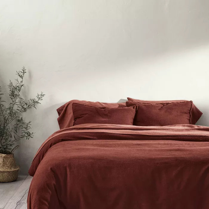 Heavyweight Linen Blend Duvet & Pillow Sham Set - Casaluna™ | Target
