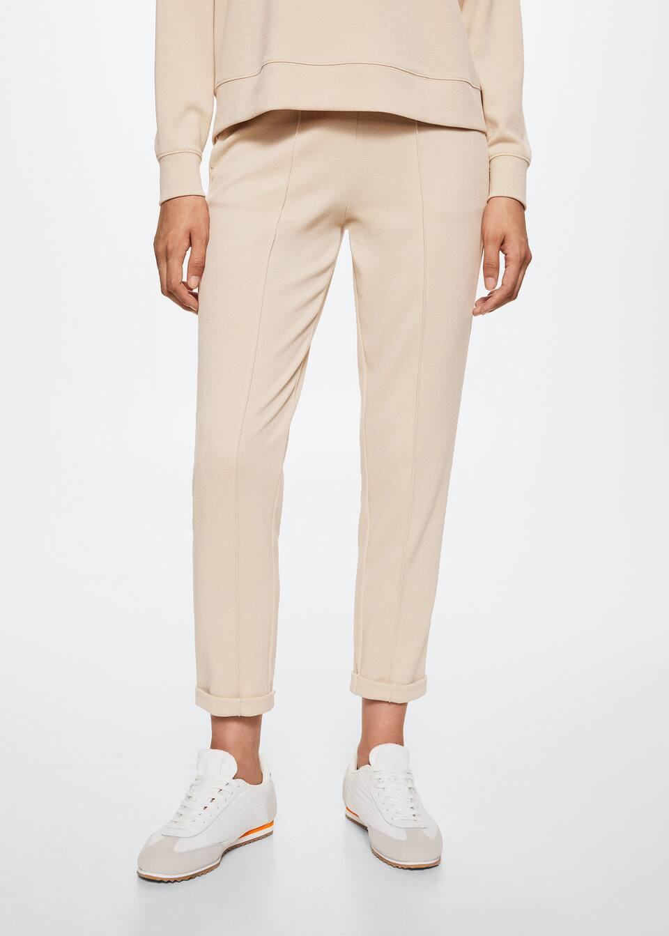 Jogger pants with seam detail | MANGO (US)