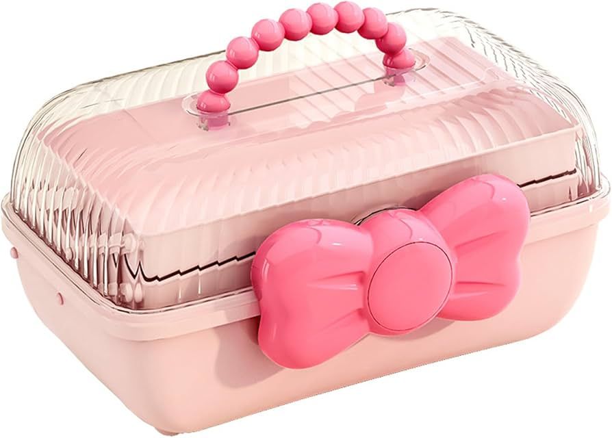 Cute Girls Hair Accessories Storage Box Bow Switch Organizer Box Jewelry Box | Kids Hair Accessor... | Amazon (US)