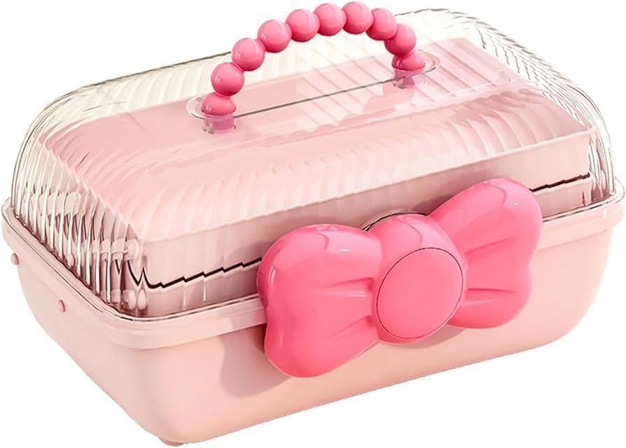 Cute Girls Hair Accessories Storage Box Bow Switch Organizer Box Jewelry Box | Kids Hair Accessor... | Amazon (US)
