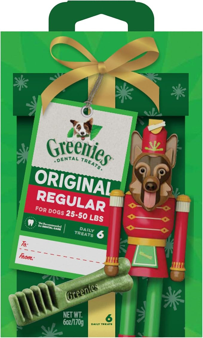 GREENIES Holiday Original Natural Dental Dog Treats, 6 oz. Pack, All Bone Sizes | Amazon (US)