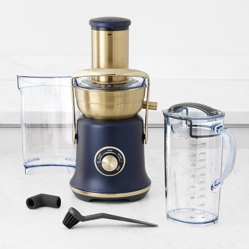 Breville Juice Fountain(R) Cold, XL, Damson Blue & Brass | Williams-Sonoma