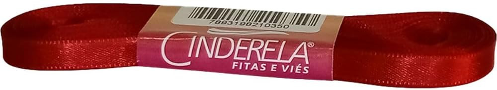 Fita de Cetim, Cinderela, 07Mm, Vermelho, 10 Metros | Amazon (BR)