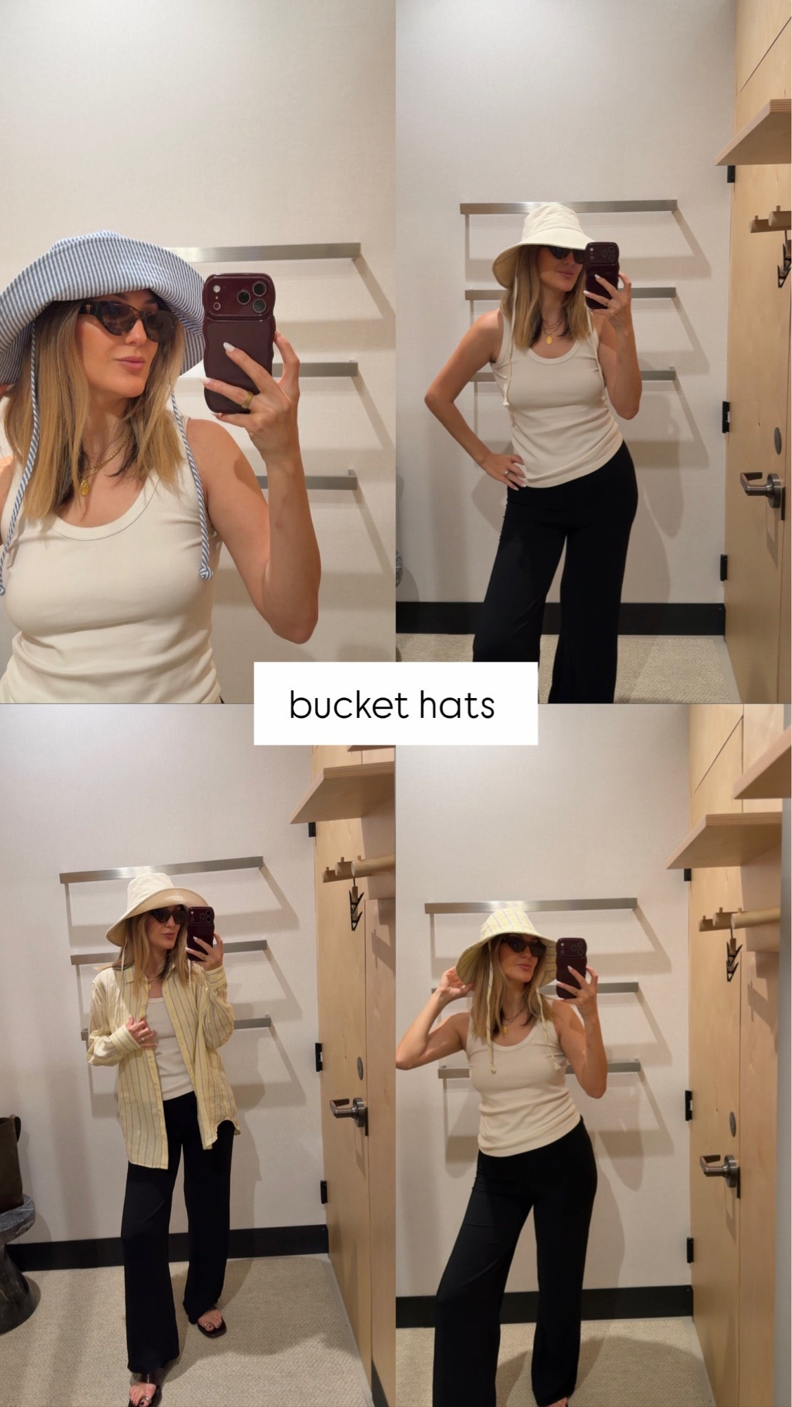Trying to rebuild my wardrobe postpartum 💁🏼‍♀️ I’ve been gravitating toward pieces that feel easy, comfortable, and still a little elevated… things I can wear chasing toddlers, running errands, or just feeling like myself again.

@aritzia just gets it. 

In order: 
Bucket hat - small 
The lodge pant- Medium Reg Light Birch (soooo comfy!)
Cotton t-shirt Pegasus - Small, white 
Cotton t-shirt function- XS, white 
Black top - small
Black shorts - small , mid thigh (soooo comfy!)
Button-up linen shirt & pants small 
Cateye sunglasses 

#postpartumstyle #aritziatryon #summerstyle #postpartum

Basics 
Travel
The perfect white tee 
Comfortable lounge pants
Aritzia sale 
Aritzia summer sale 
Aritzia try on
Summer hat 
Travel hat

#LTKmomlife #LTKdayinmylife #LTKootd