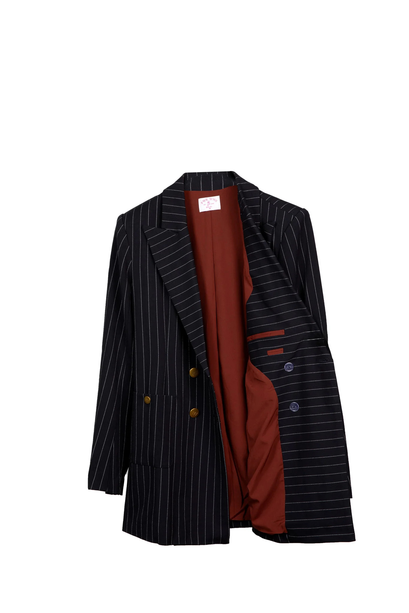 The New York Minute | Women's Pinstripe Blazer Jacket | PWR WMN LLC