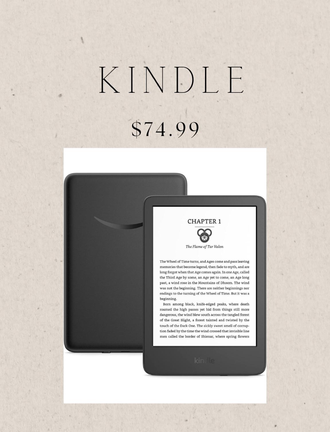Kindle on sale $74.99

#LTKfamily #LTKxPrime #LTKGiftGuide