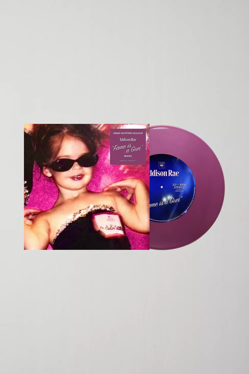 Addison Rae - Fame Is A Gun UO Exclusive 7-inch Single | Urban Outfitters (US and RoW)